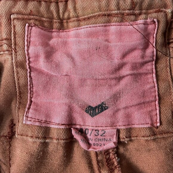 Decibel Distressed Cargo Jeans Pockets Orange Men’s Size 40 x 32 - Picture 4 of 6